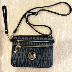 MKF Collection Geneve M Signature Crossbody Wristlet Bag by Mia K